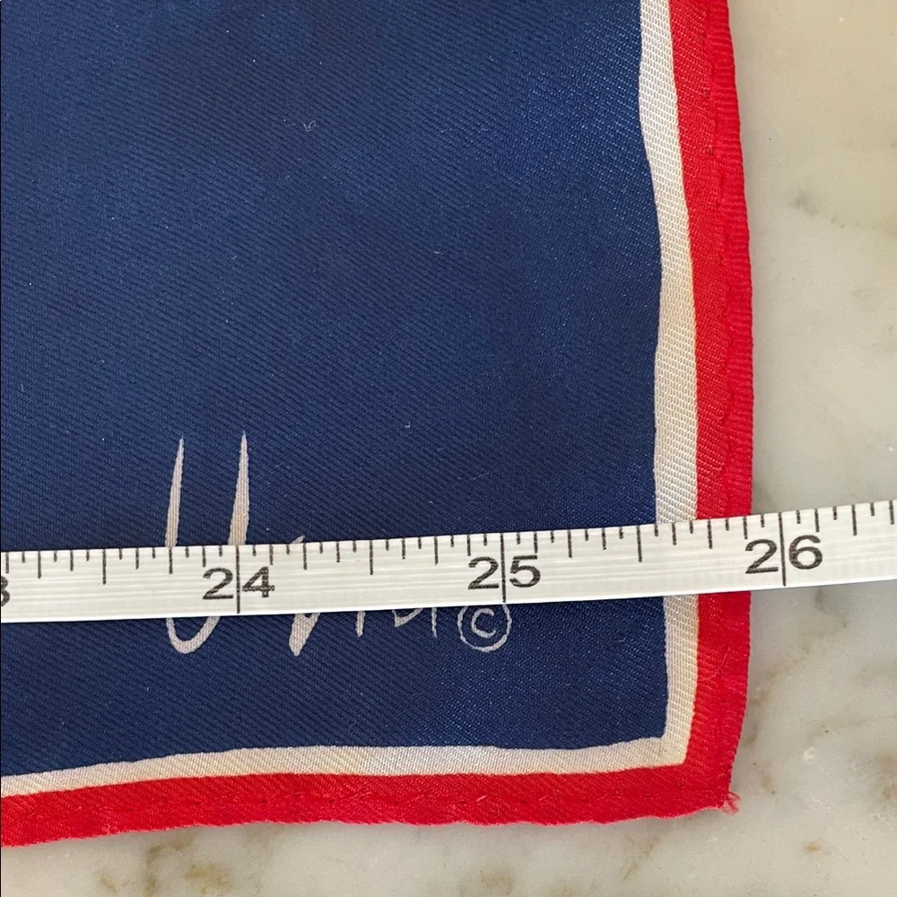 VERA NEUMANN Vintage Vibrant Colorblock Silky Square Scarf - Picture 15 of 16
